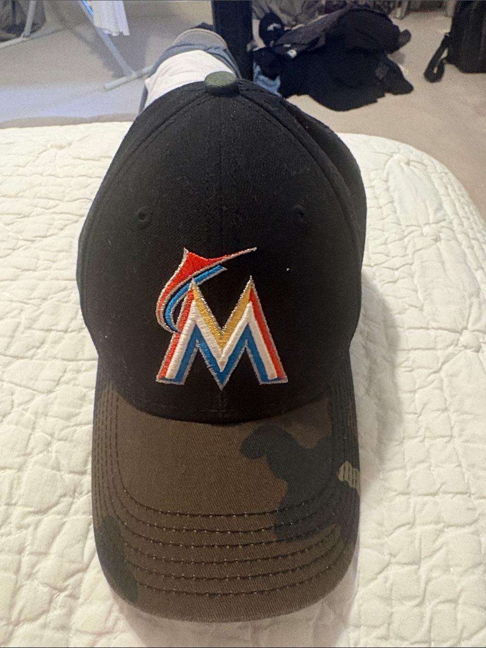 Miami Marlins Black & Brown Camo youth Baseball Cap
